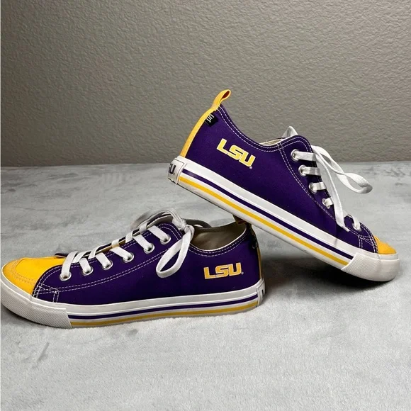 SKICKS LSU Tigers Women Size 8 Low Top Purple and Yellow Athletic Sneakers FAN - Picture 15 of 15